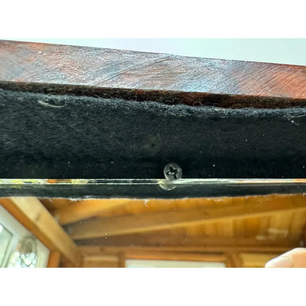 Vintage Handmade Musical Jewelry Cabinet with Drawer